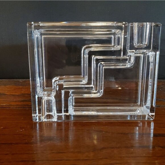 Vintage 1930's Metropolitan Museum of Art Wilber Orme Glass Candlestick Pair - Picture 5 of 9